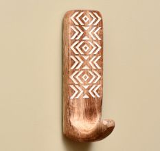 Brown Wooden Adhesive Hooks for Painted Walls